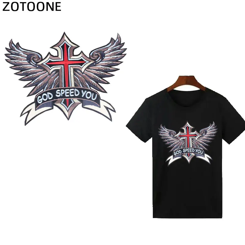 

ZOTOONE 1pc Wing Embroidery Repair Patches BagJacket Jeans with Glue Iron on Patches ForClothes Sticker Patches for Clothing F
