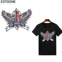 zotoone 1pc wing embroidery repair patches bagjacket jeans with glue iron on patches forclothes sticker patches for clothing f