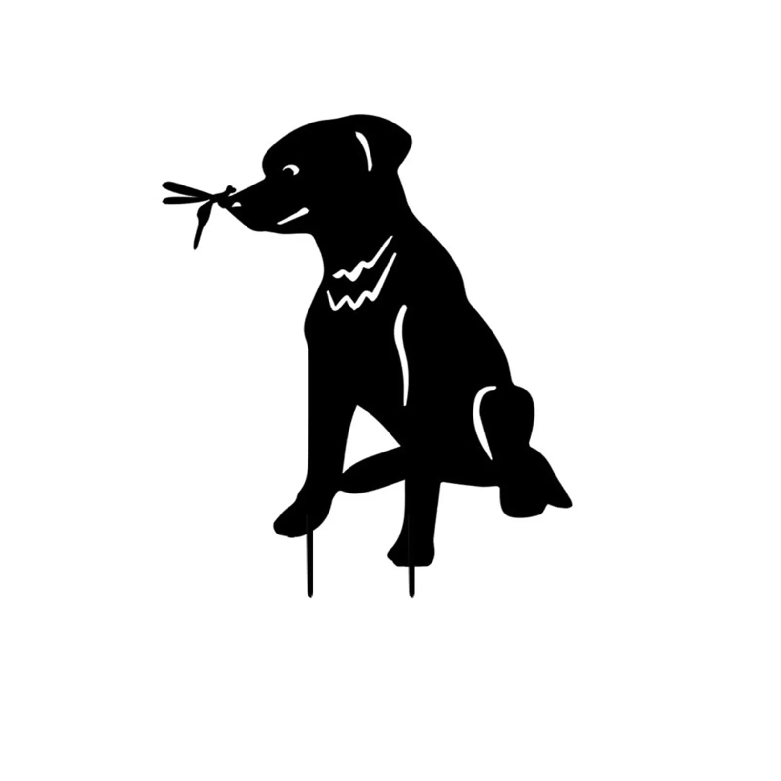 

Hollow OutSimulation Black Cat DogsInsert Card Garden Art Ornament Acrylic Cat Silhouette Stake Sculpture Outdoor Garden Decor