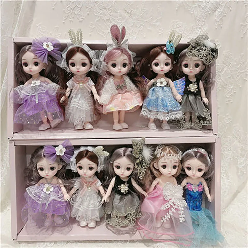 

5 шт. ob11 BJD куклы ролевые игры, игрушки, сделай сам, большой коричневый глаза куклы свадебное платье океана стильные Куклы Игрушки для девочек...