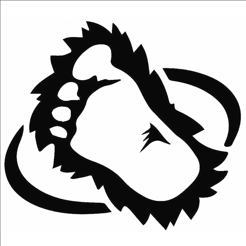 

13cmx12cm Bear paw print Car-Sticker Automobiles Motorcycles Window Bumper Laptop Vinyl Decal PVC Decorative Goods
