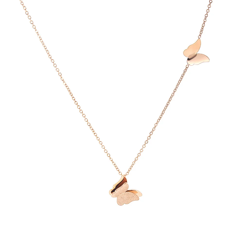

WYBU Titanium Steel Butterfly Pendant Necklace For Women Link Chain With Pendant Ladies Necklace Birthday Gift Jewelry Brincos