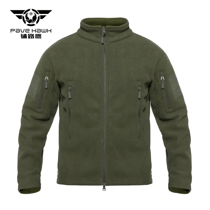 Мужская зимняя флисовая куртка теплая Военная тактическая утепленная полярная с
