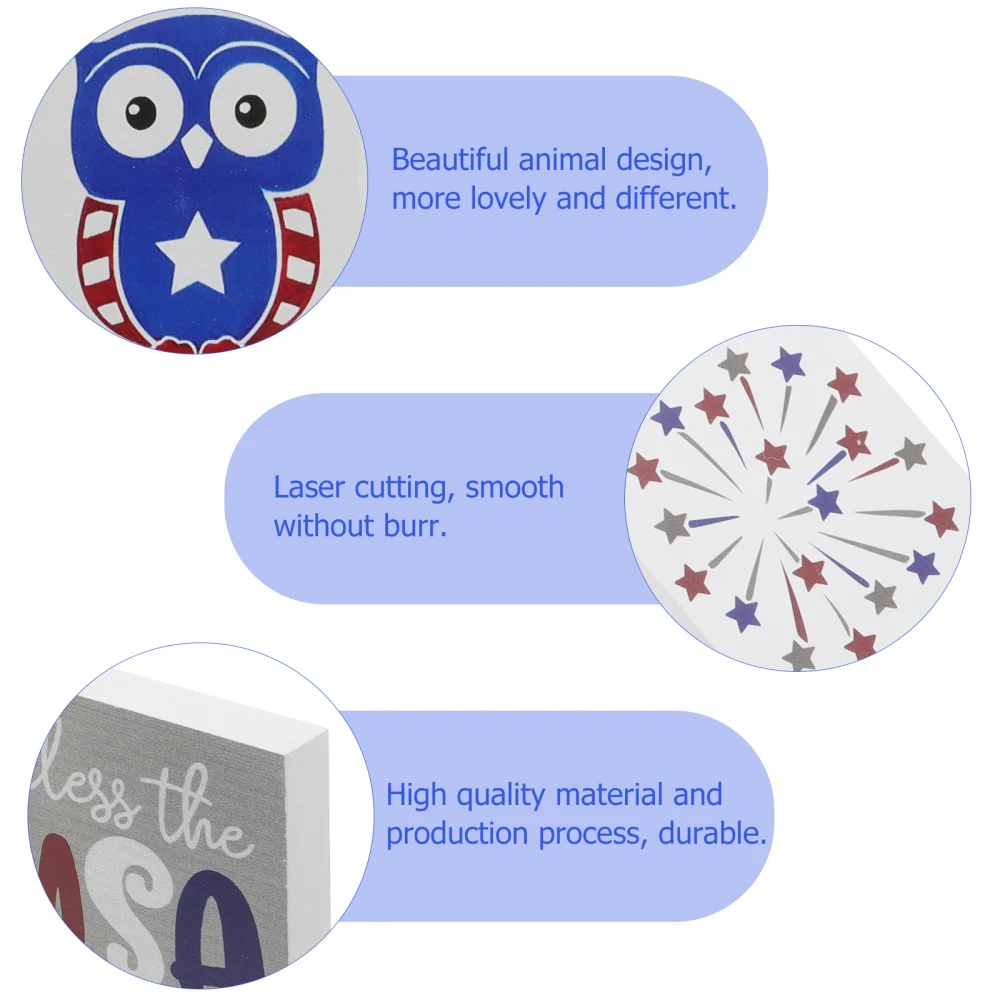 

4pcs American Independence Day Home Decorative Ornament for Home ((Colorful)