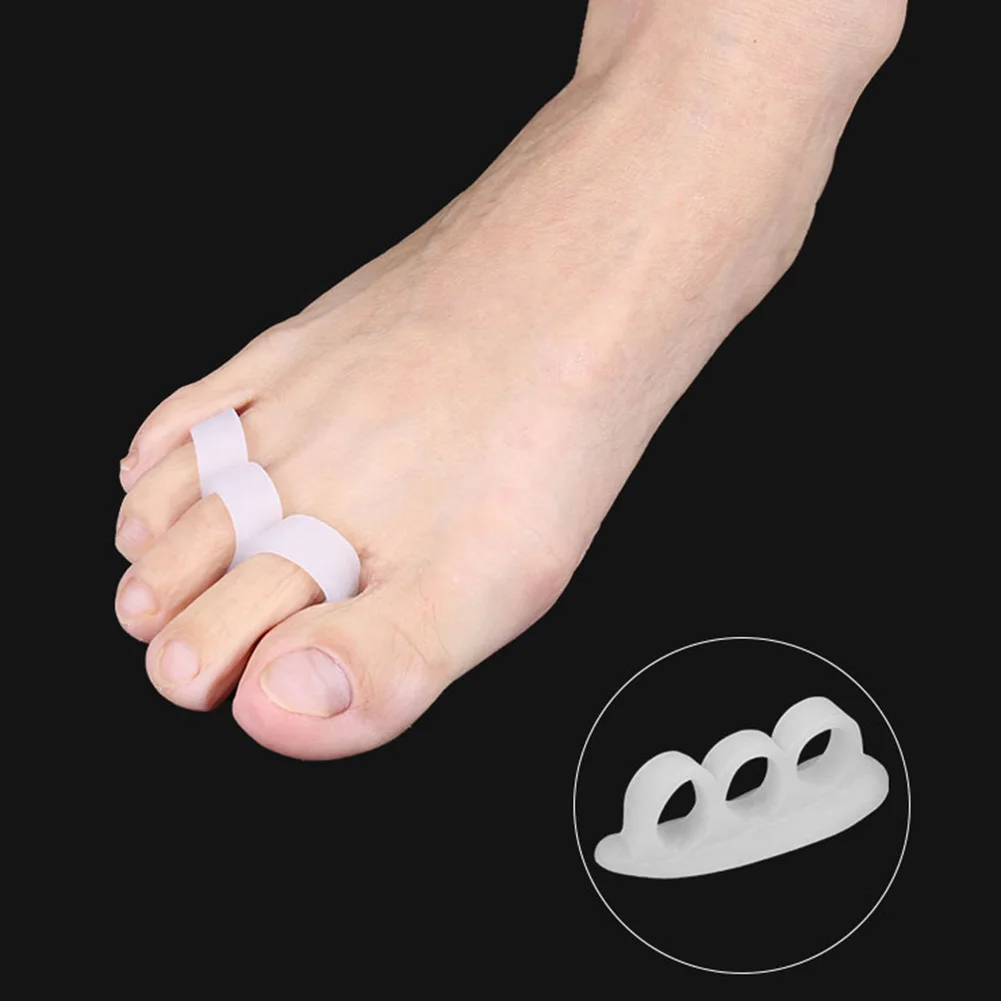 

2pcs Silicone Toe Separator Flexible Hallux Valgus Bunion Corrector Toe Separators Straightener Spreader Correctors Foot Care