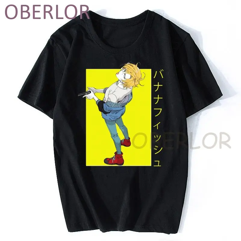 

Футболка женская в стиле аниме, модный топ в японском стиле с банановыми рыбками, свободная повседневная смешная футболка в стиле Харадзюку...
