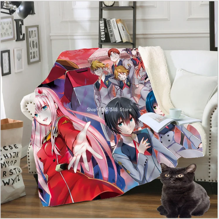 

Print Anime 3D Throw Blanket Plush Blanket Bedspread For Kids Girls Sherpa Blanket Couch Quilt Cover Travel
