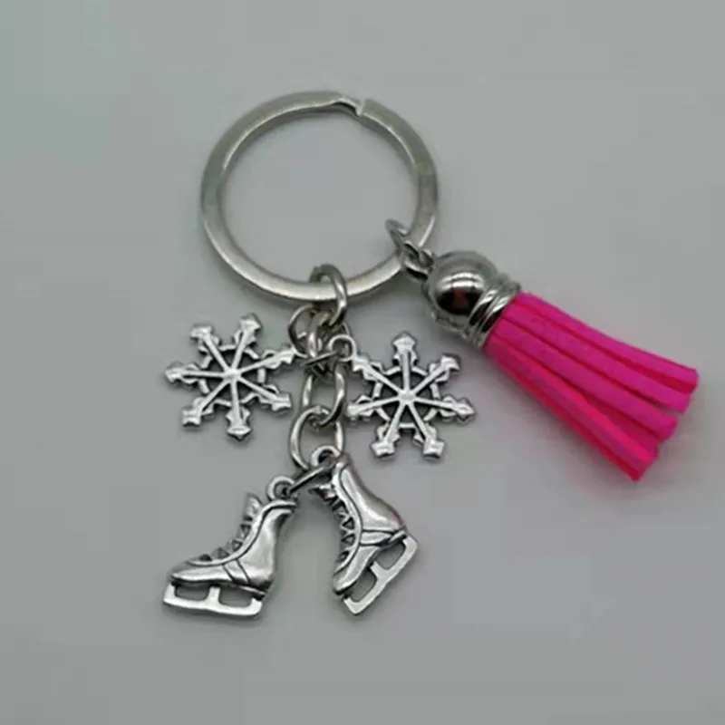 Новинка ретро антикварные коньки с кисточками снежинка подвеска брелок для