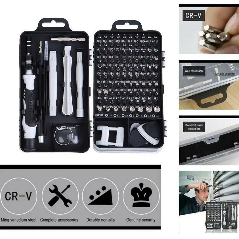 

Samger 115 In 1 Screwdriver Set Magnetic Screwdriver Bit Repair Phone Tool Kit Precision Small Impact Screw Driver Set with Case