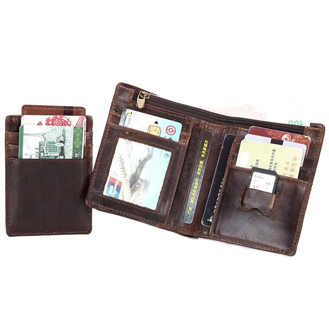 Кошелек мужской из натуральной кожи клатч с отделением для монет удобный