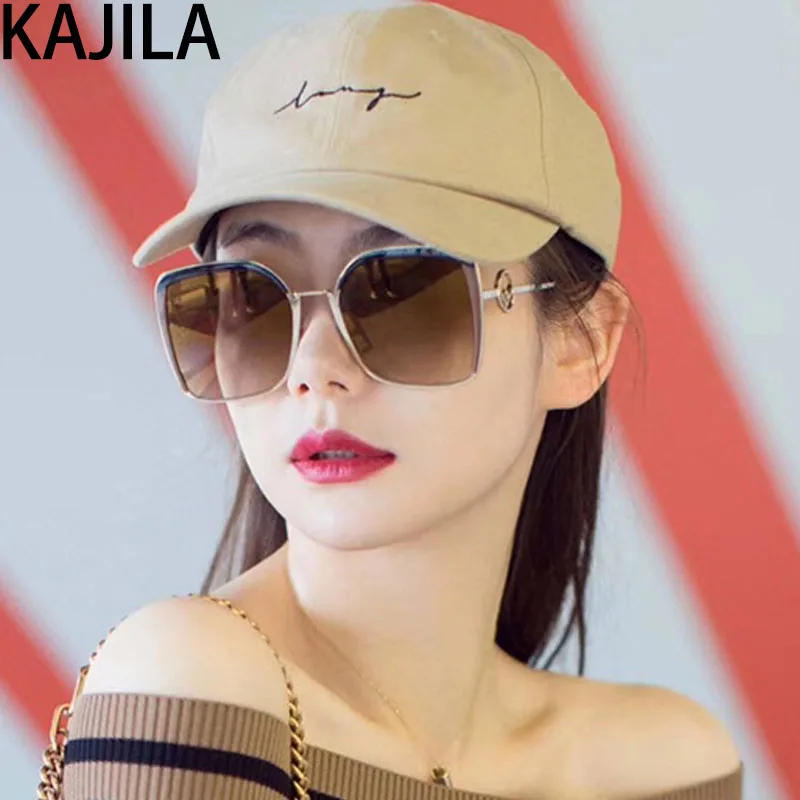 Ретро Квадратные Зеркальные Солнцезащитные очки для женщин сплав негабаритная