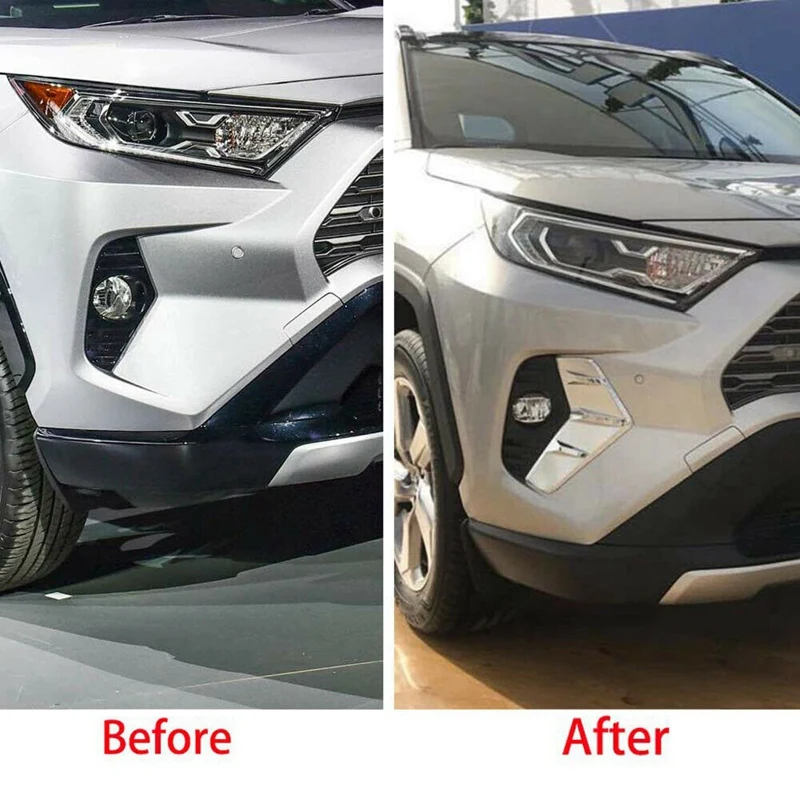 Автомобильная Серебристая ABS Хромированная передняя противотуманная фара