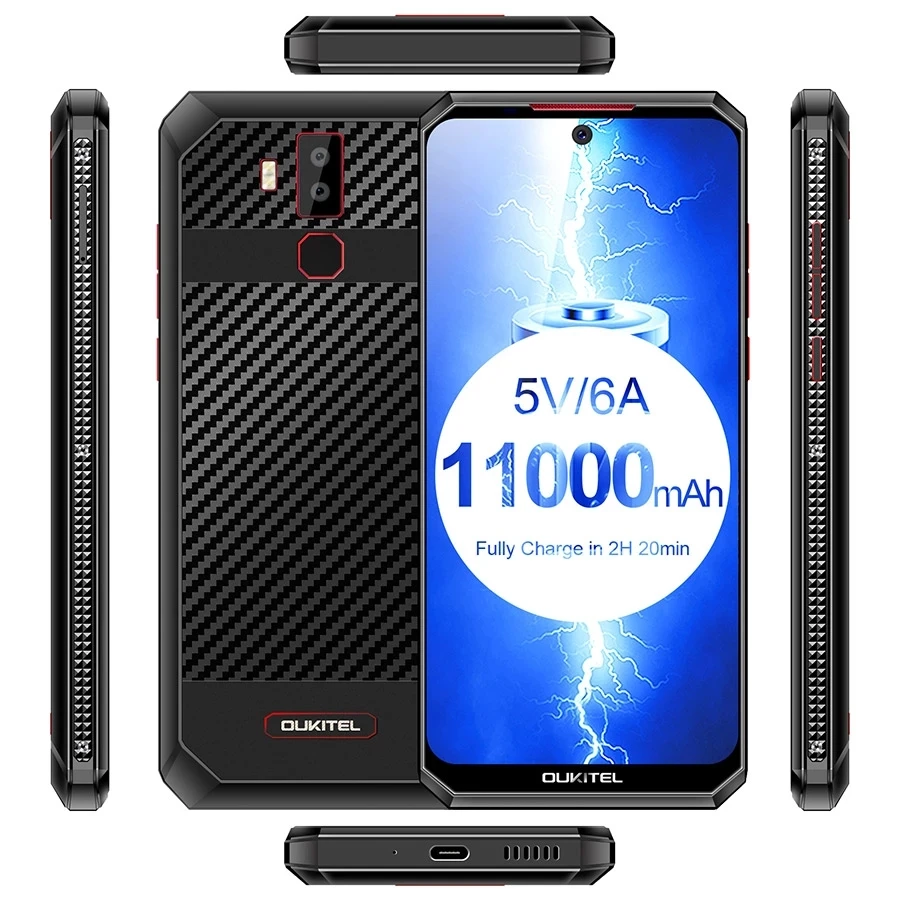 

OUKITEL K13 Pro 11000mAh Battery Super Long Standby Smartphone 6.41" HD+ 4GB+64GB Octa-Core Mobile Phone NFC Face ID Cellphone