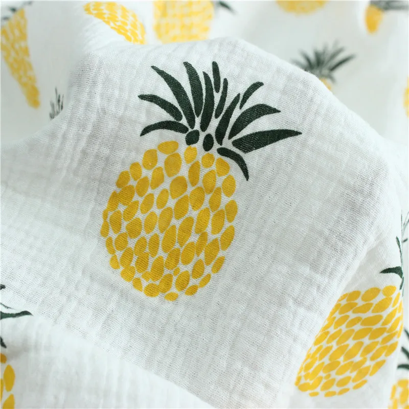 

Cotton Crepe Double Gauze Printed Seersucker Pajamas Fabric.