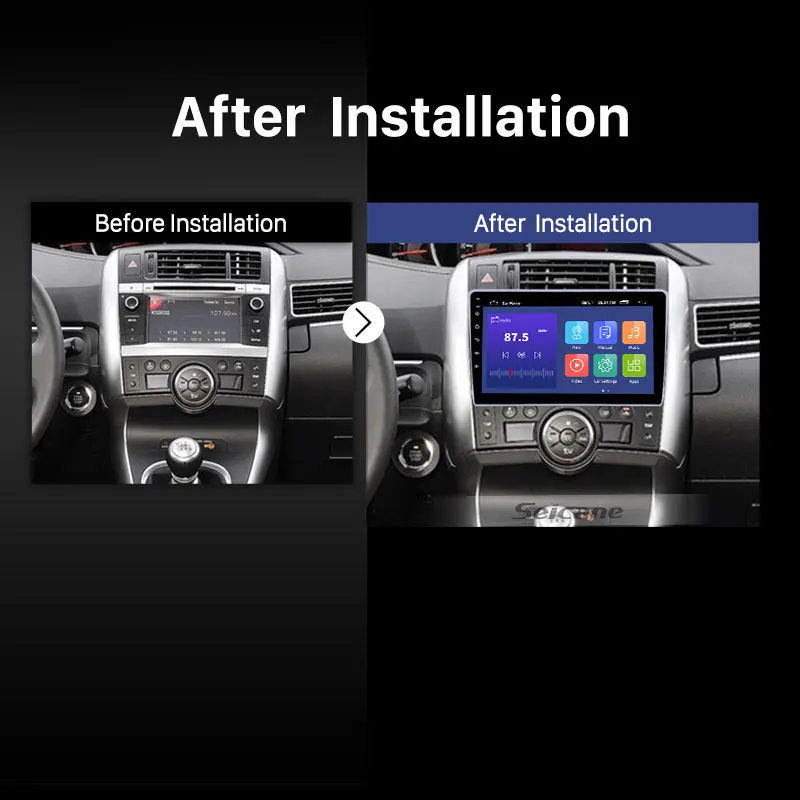 Автомобильный мультимедийный плеер Seicane с GPS навигацией 2din Android 10 0 8 ядерный