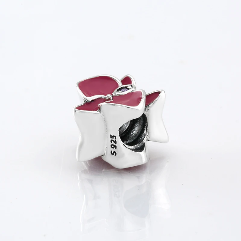 Лидер продаж розовые эмалированные орхидеи из моли DIY бусины стерлингового