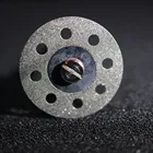 Алмазный диск для стоматологической лаборатории, 5 шт., диски с 8 отверстиями, Двухсторонний дисковый инструмент для резки зернистости, диаметр 22 мм, толщина 0,25 мм, с 1 оправкой