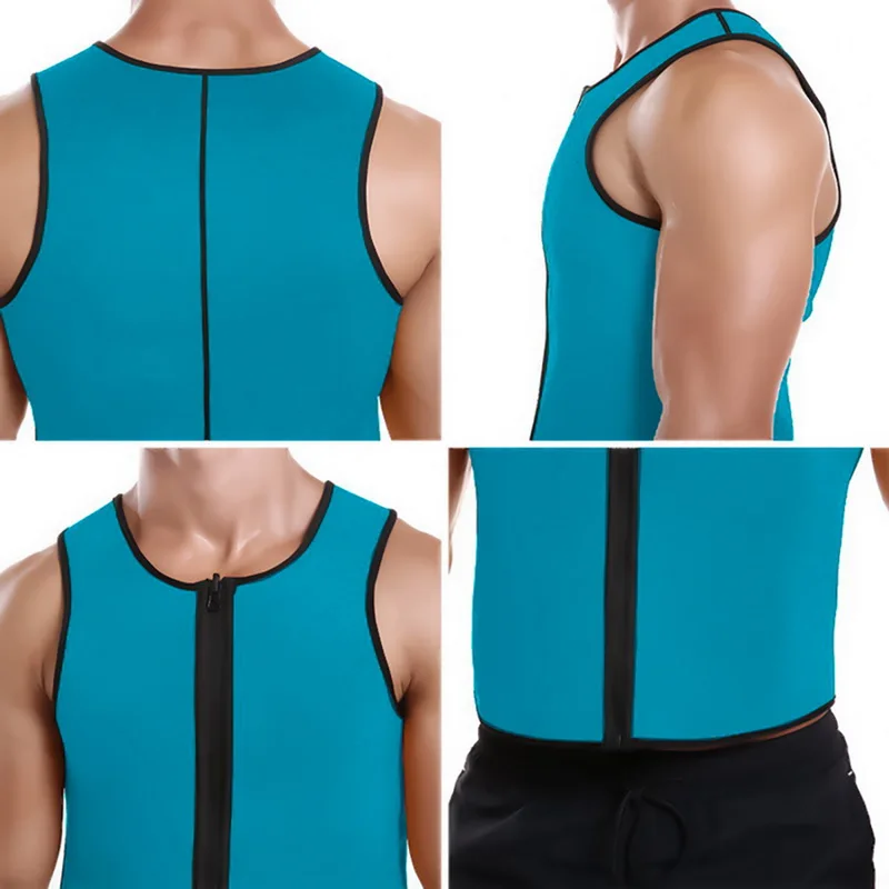 

2021 Men Waist Trainer Vest for Weightloss Hot Neoprene Corset Body Shaper Zipper Shapewear Slimming Belt Belly Men