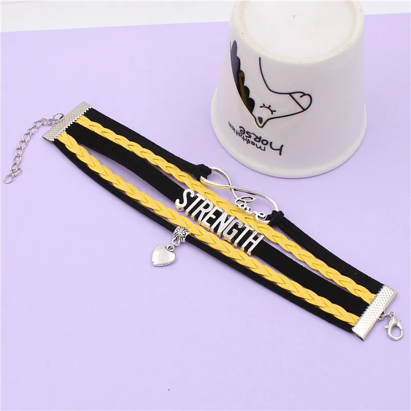 Новые модные античные прочные кожаные браслеты с сердцем Винтажные Ювелирные