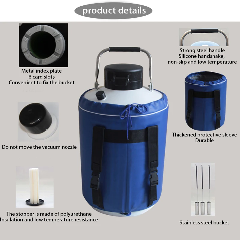 YDS 2 Алюминий сплав с жидким азотом 2l дюар азота летучих низкая Термальность