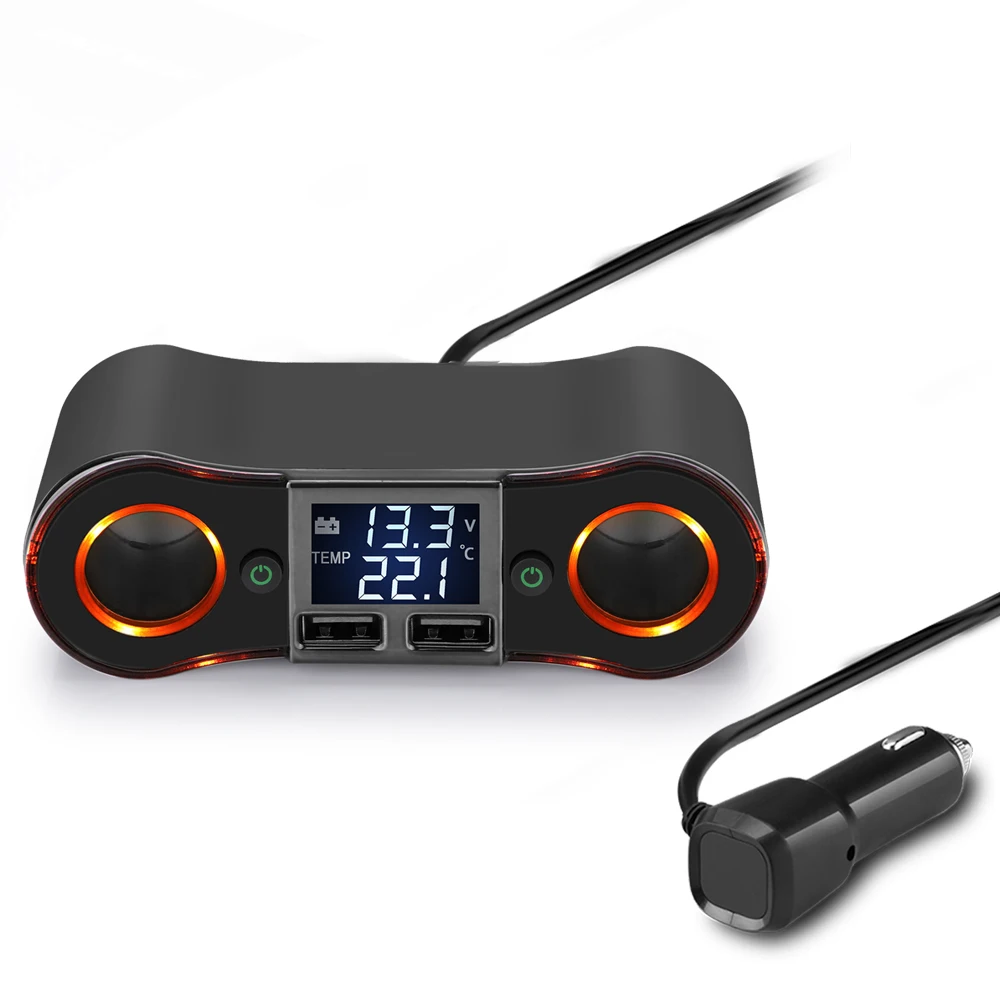 Автомобильное зарядное устройство с двумя USB портами а|Зарядные устройства для