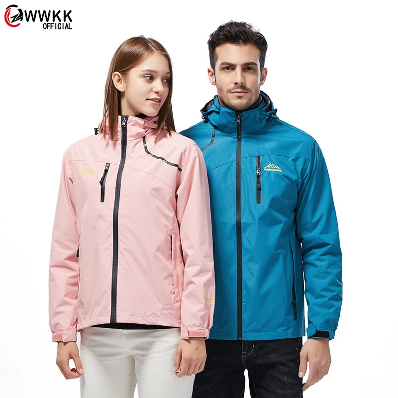 

Мужские и женские зимние куртки WWKK 2021 года для лагеря, скалолазания, рыбы, треккинга, похода, водонепроницаемые куртки с капюшоном, ветрозащ...