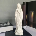 3D силиконовая форма для свечей Дева Мария, Набор для изготовления свечей, большой камень для благовоний, портрет, благословение, ручная работа, пластырь, домашний декор