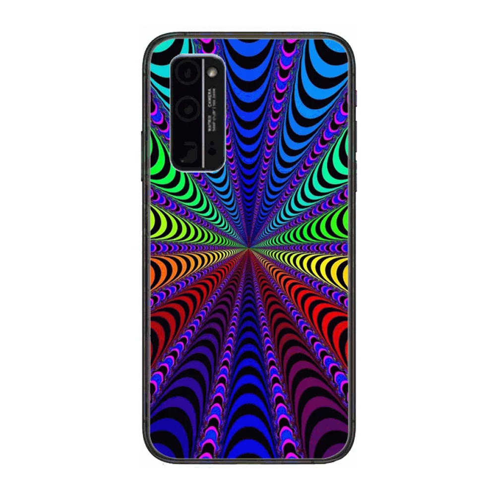 

Fashion Personality Shockproof Phone Case Hull For Huawei Honor 8 9 10 20 30 A S Lite Pro 5g i Black Back Soft Cell Cover Pr