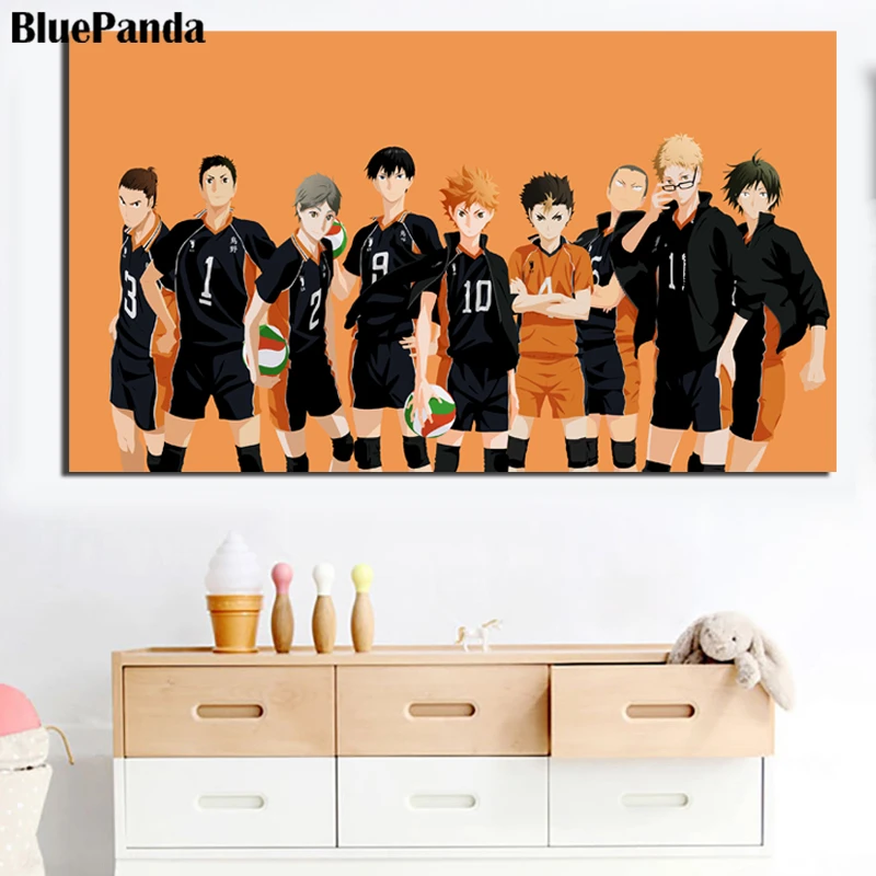 Haikyu Hinata Shoyo Аниме Картина на холсте HD репродукции настенное искусство картина