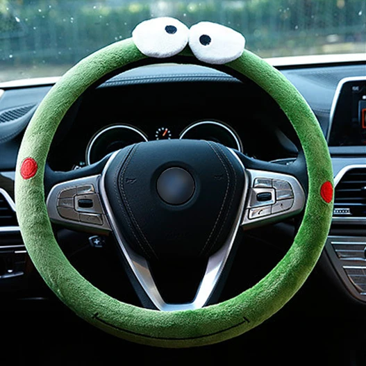 Чехол на руль автомобиля в виде лягушки симпатичный мультяшный Универсальный