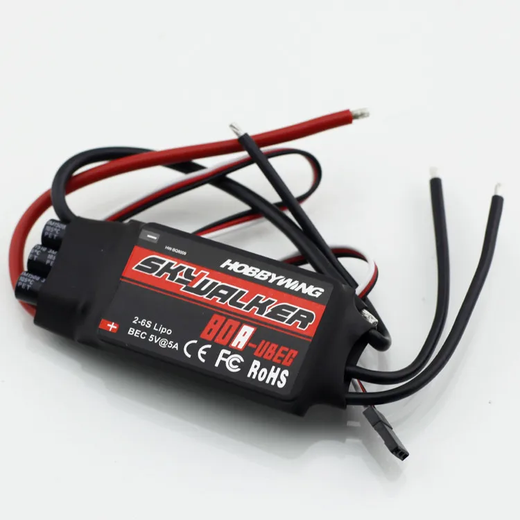 Безщеточный контроллер скорости Hobbywing Skywalker 80A 2 6S ESC с 5 В/5A UBEC|esc speed controller|speed