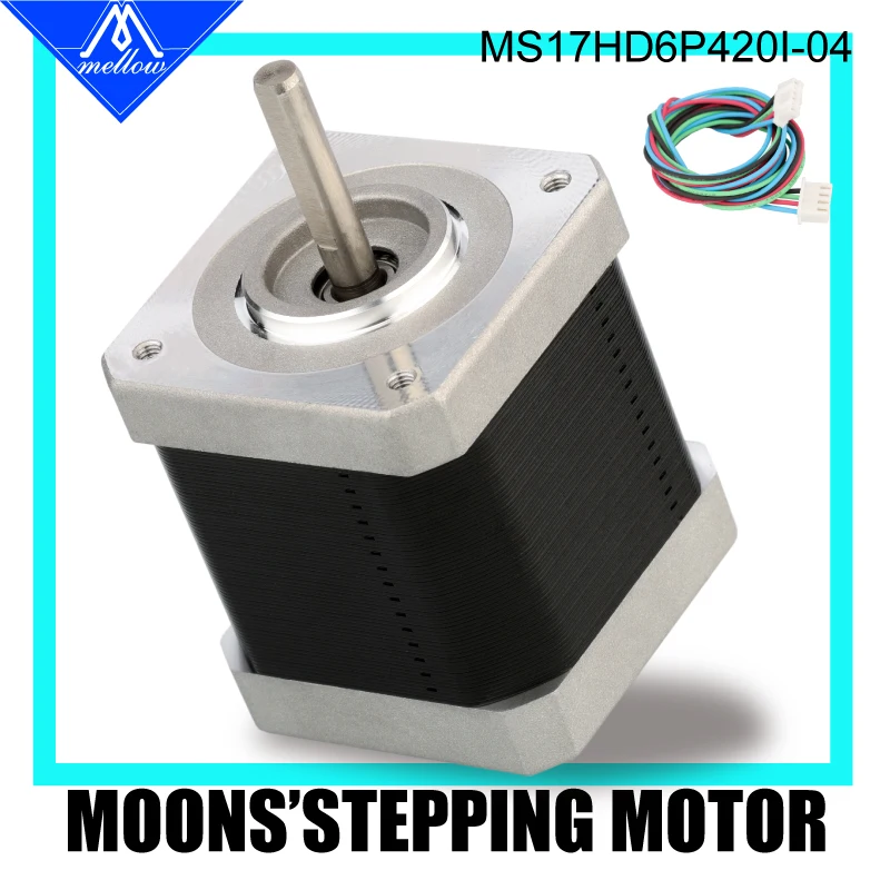 Mellow высокотемпературные моторы 48 мм Nema 17 шаговый двигатель 4-Lead для 3D-принтера Voron
