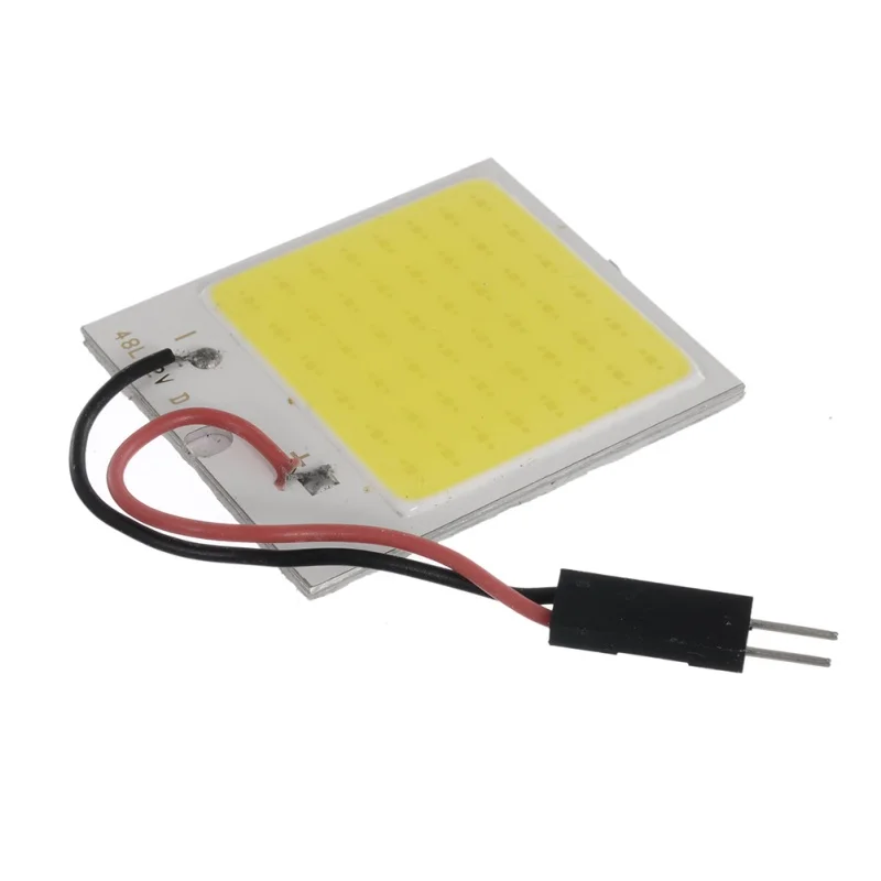 

5pcs T10 4W 12V White Light COB LED Panel Lights Dome Lamp Bulb Car Interior Reading Lights