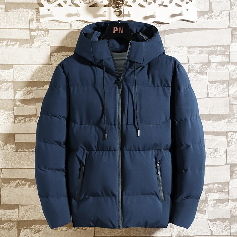 Мужская зимняя куртка с хлопковой подкладкой, повседневная Толстая теплая парка с капюшоном, верхняя одежда, 2021 от AliExpress RU&CIS NEW
