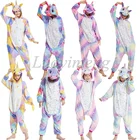 Пижама-кигуруми детская зимняя, с капюшоном, единорогом, костюмы панды