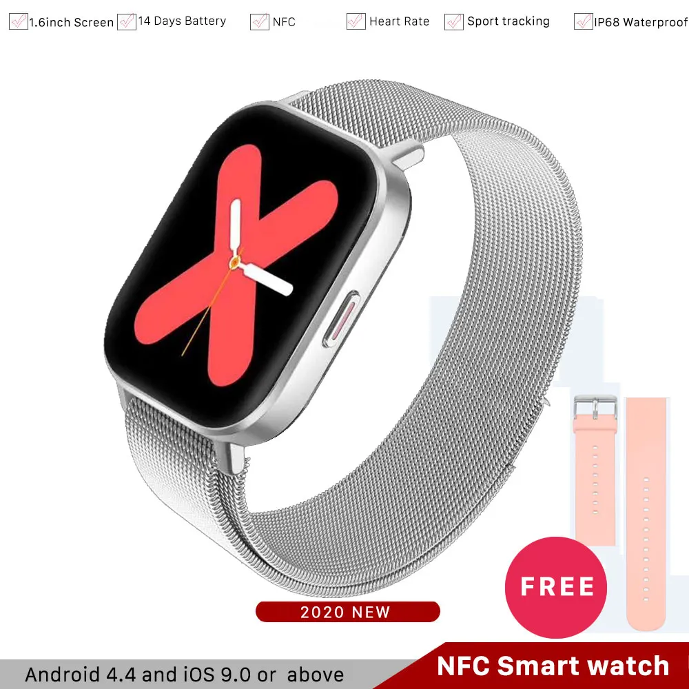 Смарт часы GTR 2020 монитор сердечного ритма трекер NFC спортивный Bluetooth фитнес