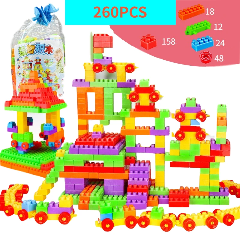 72 400 шт большие креативные Buiding блоки детские цветные образовательные