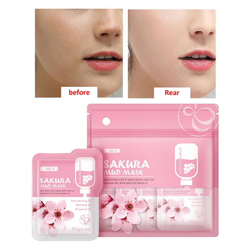 

LAIKOU Sakura увлажняющая для сна уход за кожей лица грязевая маска для лица крем для лица против морщин и антивозрастной увлажняющий ночная маск...