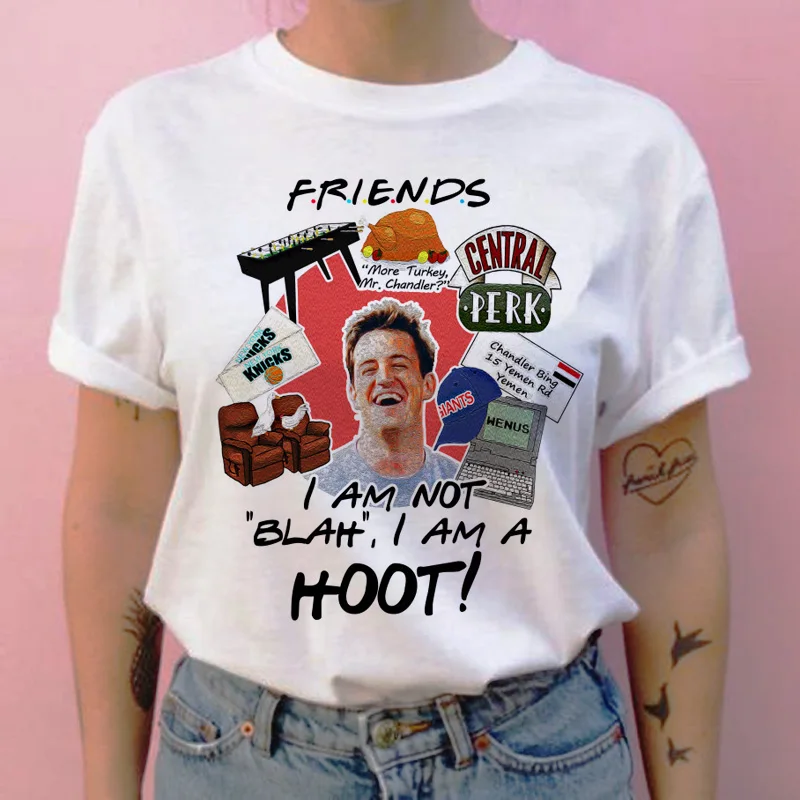 Футболка для ТВ шоу с надписью Friends Женская эстетичная винтажная повседневная