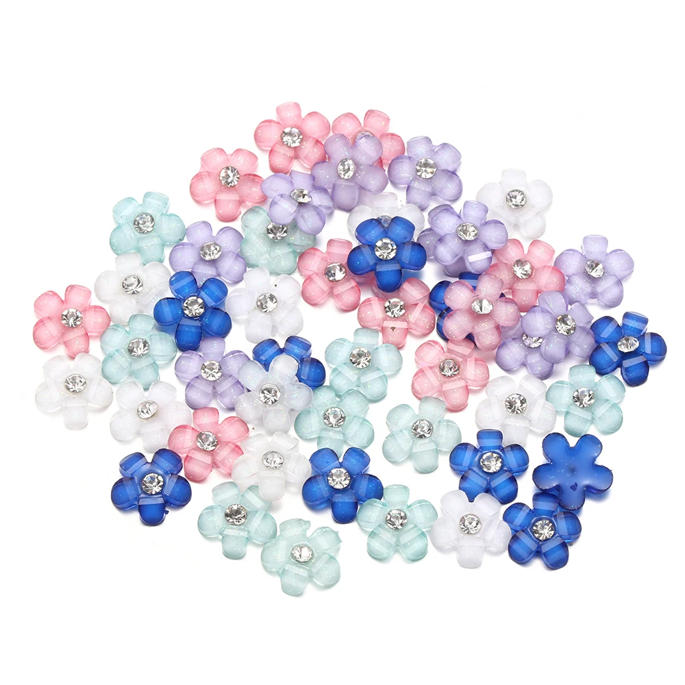 10 шт. мм стразы для дизайна ногтей в виде цветов 3d кристаллы модные блестящие