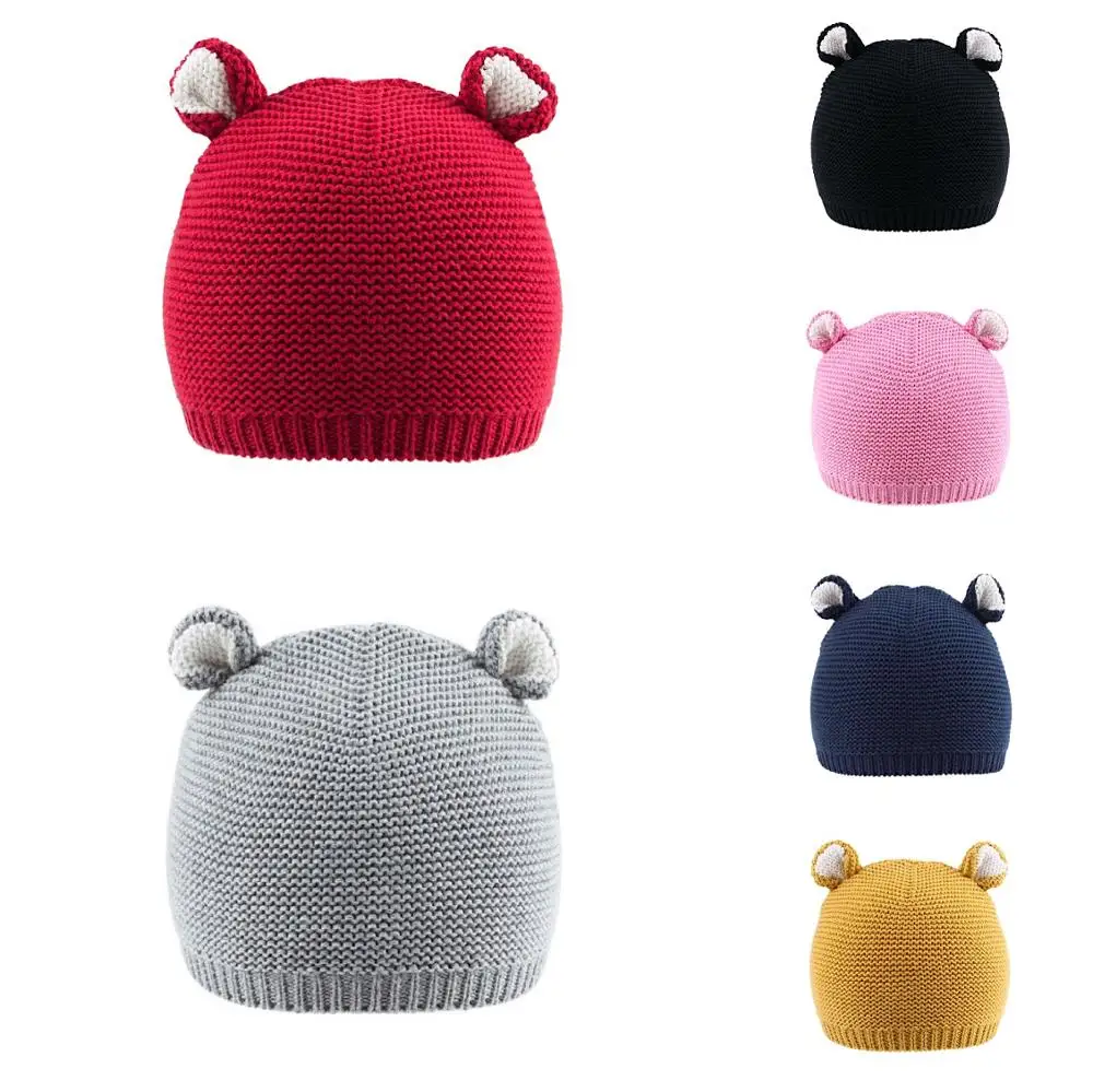 Детская Вязаная Шапка-бини с черепом на осень и зиму | Аксессуары для одежды