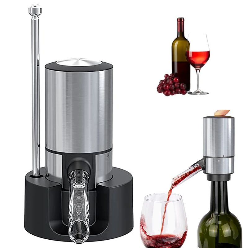 

Electric Wine Aerator With Base Wine Decanter Pump Dispenser Quick Sobering Automatic Wine Aerator Pourer For Bar Party Kitchen