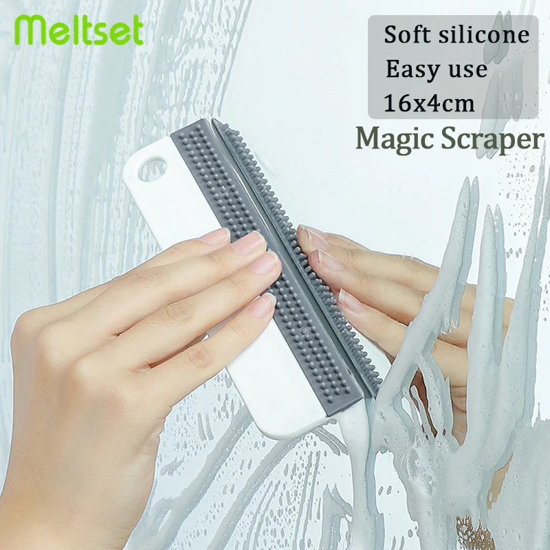 Портативный стеклоочиститель мягкий силиконовый оконный скребок ракель для