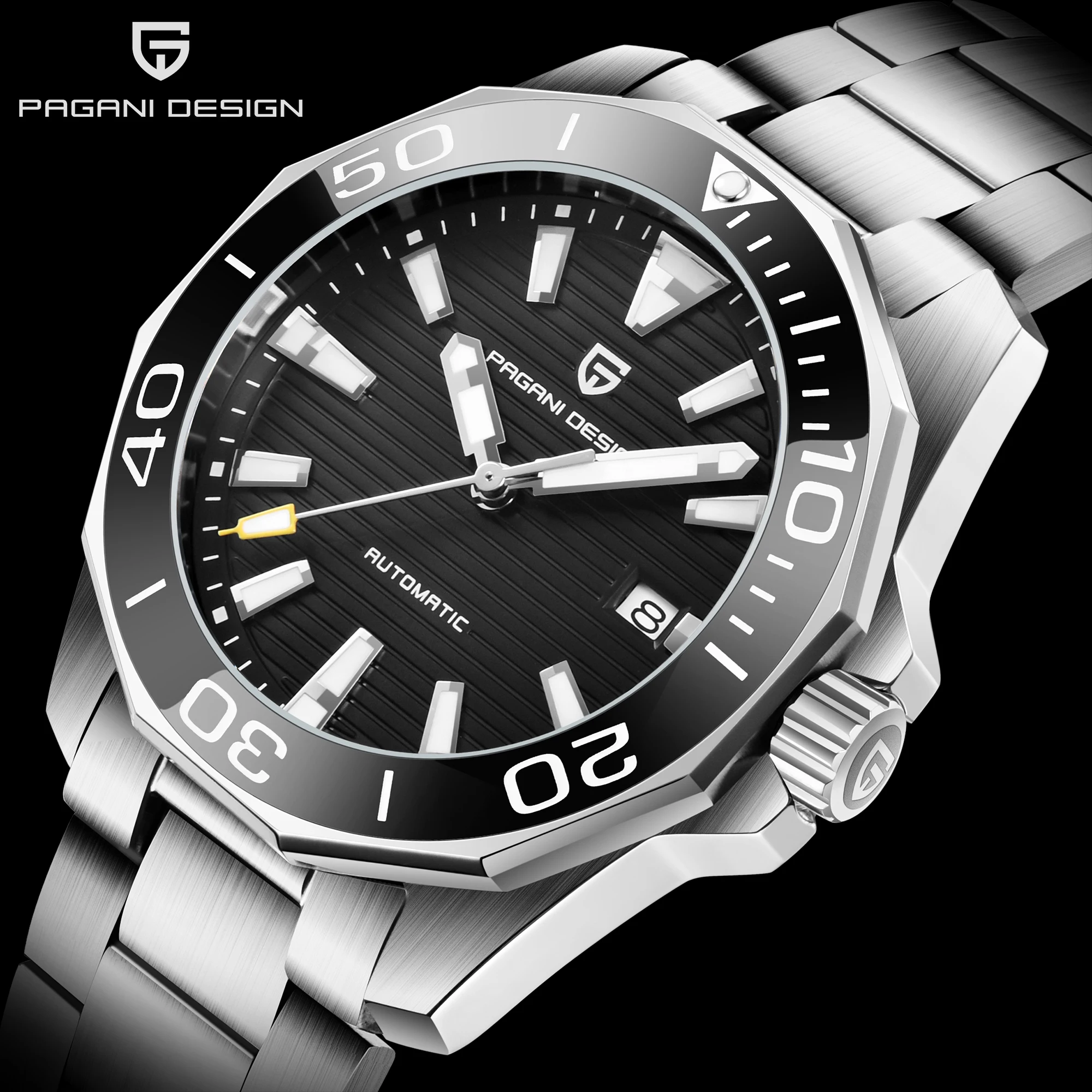 Часы pagani design Relogio masculinoautomatic часы steeldive мужские 2020 luxurynh35бесплатная доставка nh35a |