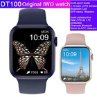 Новинка! Оригинальные Смарт-часы DT100 IWO для мужчин и женщин, Bluetooth звонки, 1,75 дюйма, 3D сенсорный экран, IP68 Водонепроницаемые Смарт-часы