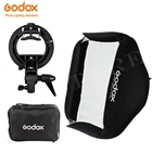 Софтбокс GODOX 40x4 050x5 060x6 080х80 см с кронштейном типа S, стабильный держатель для вспышки Bowens, складной софтбокс
