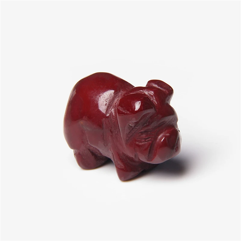 

Natural Stone Cute Pig Statue Animals Crafts Quartzs Crystal Carving Home Decoration Jasper Jades Agates Healing Reiki Wholesale