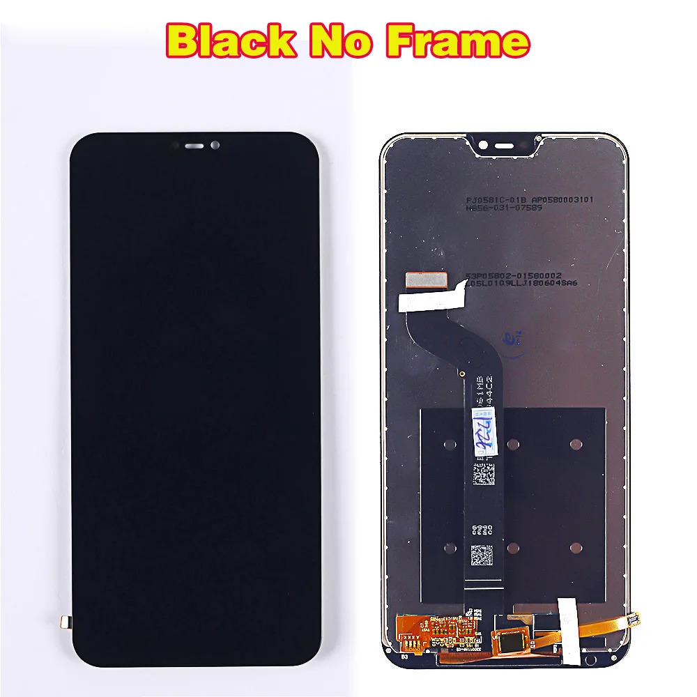 Black without Frame Vancca 5,84 дюймов ЖК-дисплей для Xiaomi mi A2 Lite сенсорный экран для Xiao mi Red mi 6 Pro дигитайзер сборка рамка 10 мультитач - Цвет: Black without Frame
