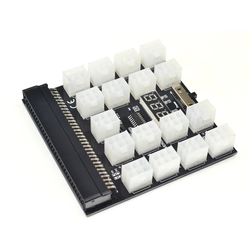 PCI-E 17x 6-контактная плата блока питания преобразователь адаптера 12 В для Ethernet BTC