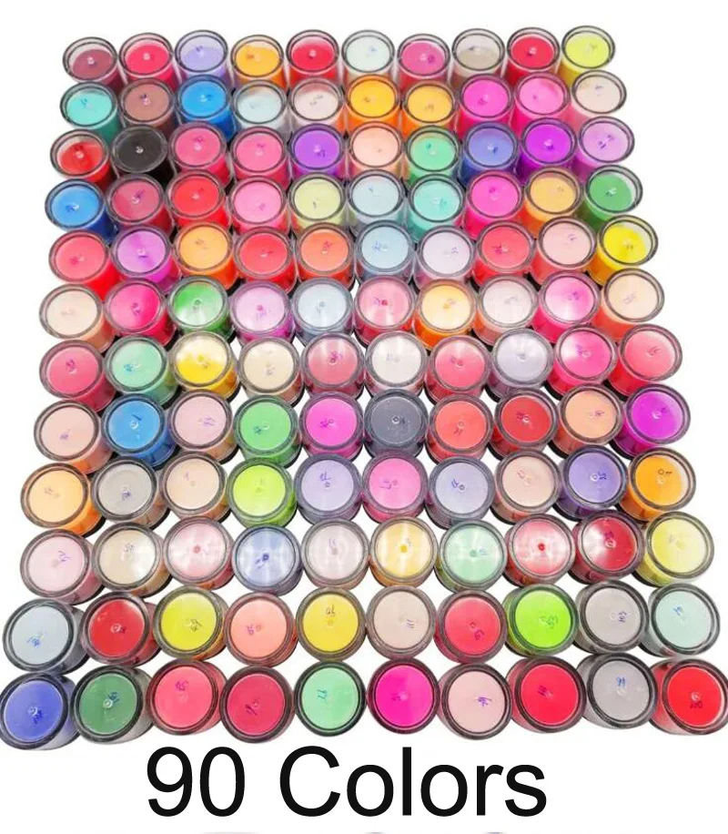 90Bottle Nail Art Acrylic Powder Decorations Extension Build Dipping Professional Crystal Nail Tips Carving Manicure Dust Powder enlarge